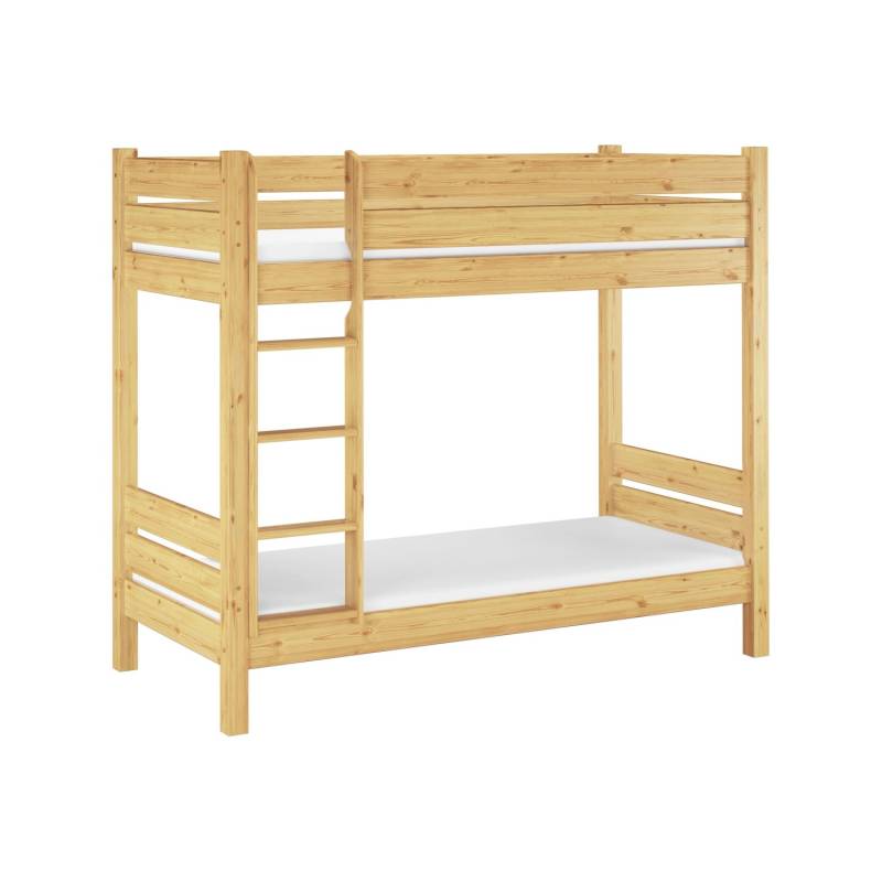 Erst-Holz Etagenbett 100 x 200 Kiefer Massiv Extra Stabil Teilbare Nische 100 Modell 16 Rollrost inkl. von Erst-Holz