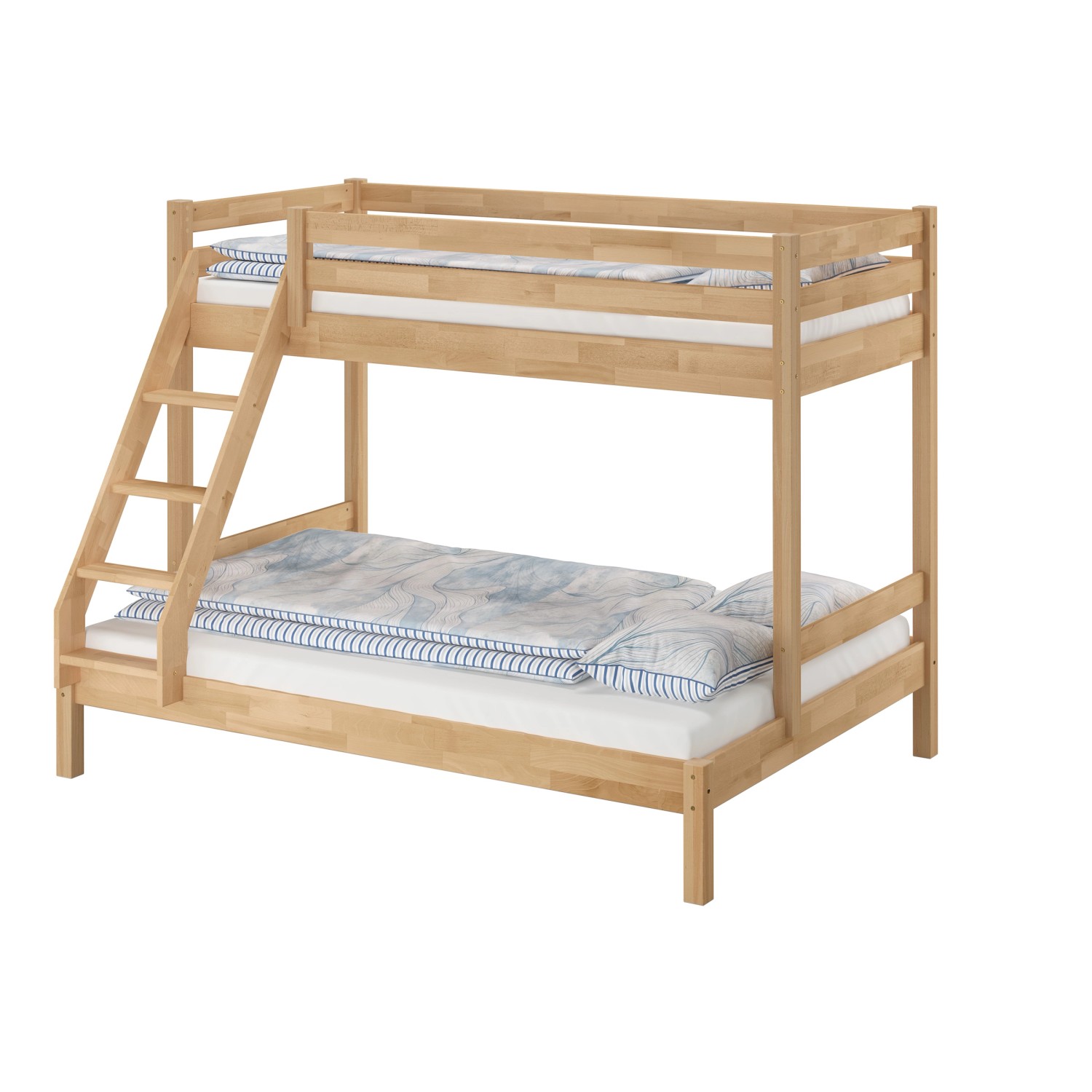 Erst-Holz Etagenbett Holzbett 3er-Bett Buche Massiv 90 + 140 x 200 cm Modell 14 Federholzrahmen inkl. Erst-Holz Etagenbett Holzbett 3er-Bett Buche Massiv 90 + 140 x 200 cm Modell 14 Federholzrahmen inkl. von Erst-Holz