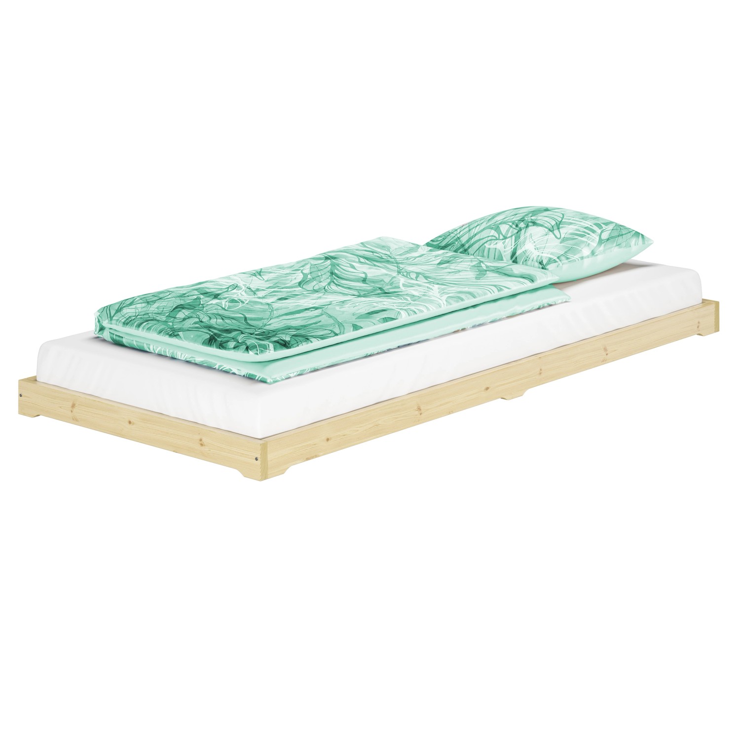 Erst-Holz Extra Flaches Einzelbett Futon Unbehandeltes Holz Loft 90 x 200 cm Fichte Modell 47 ohne Zubehör Erst-Holz Extra Flaches Einzelbett Futon Unbehandeltes Holz Loft 90 x 200 cm Fichte Modell 47 ohne Zubehör von Erst-Holz