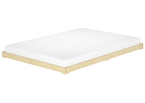 Erst-Holz Futonbett 160x200 platzsparend extra niedriges Loftbett Fichte Tanne geölt V-60.47-16, Ausstattung:Rollrost und Matratze inkl. von Erst-Holz