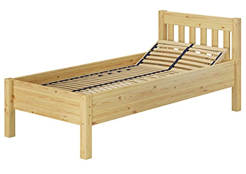 Erst-Holz Hohes Holzbett 100x200 breites Seniorenbett Einzelbett Zubehör wählbar V-60.55-10, Ausstattung:Federholzrahmen inkl. Erst-Holz Hohes Holzbett 100x200 breites Seniorenbett Einzelbett Zubehör wählbar V-60.55-10, Ausstattung:Federholzrahmen inkl. von Erst-Holz