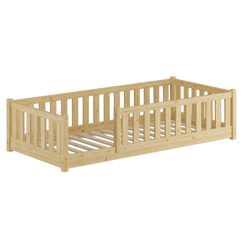 Erst-Holz Holzbett Baby-Bett 90 x 200 cm Flachbett mit Rundumsicherung Kiefer Modell 77 Rollrost inkl. Erst-Holz Holzbett Baby-Bett 90 x 200 cm Flachbett mit Rundumsicherung Kiefer Modell 77 Rollrost inkl. von Erst-Holz