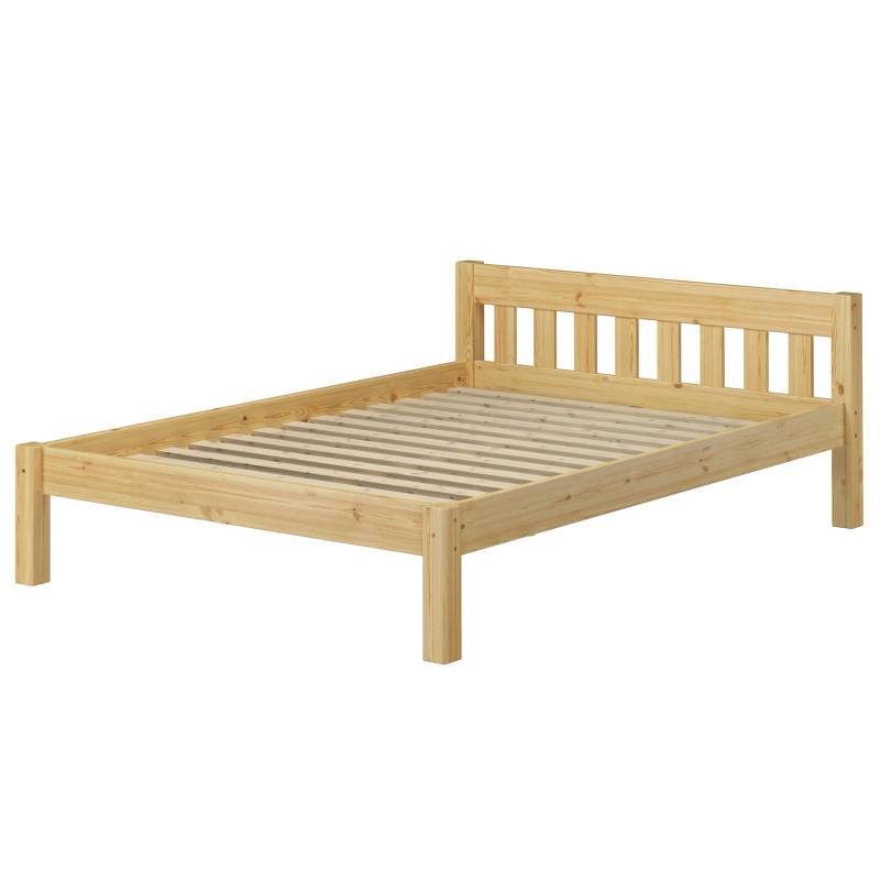 Erst-Holz Schönes Doppelbett Kiefer 140 x 200 cm für Jugendliche und Erwachsene Modell 38 Rollrost inkl. von Erst-Holz