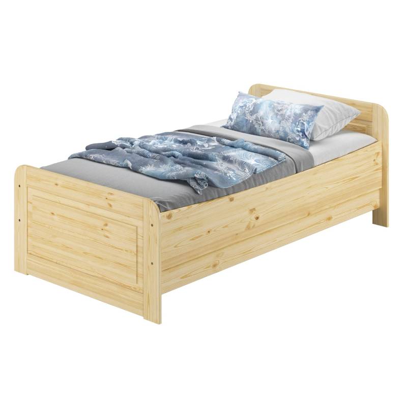 Erst-Holz Seniorenbett 100 x 220 Überlänge Kiefer Massiv mit Rollrost Modell 42 von Erst-Holz