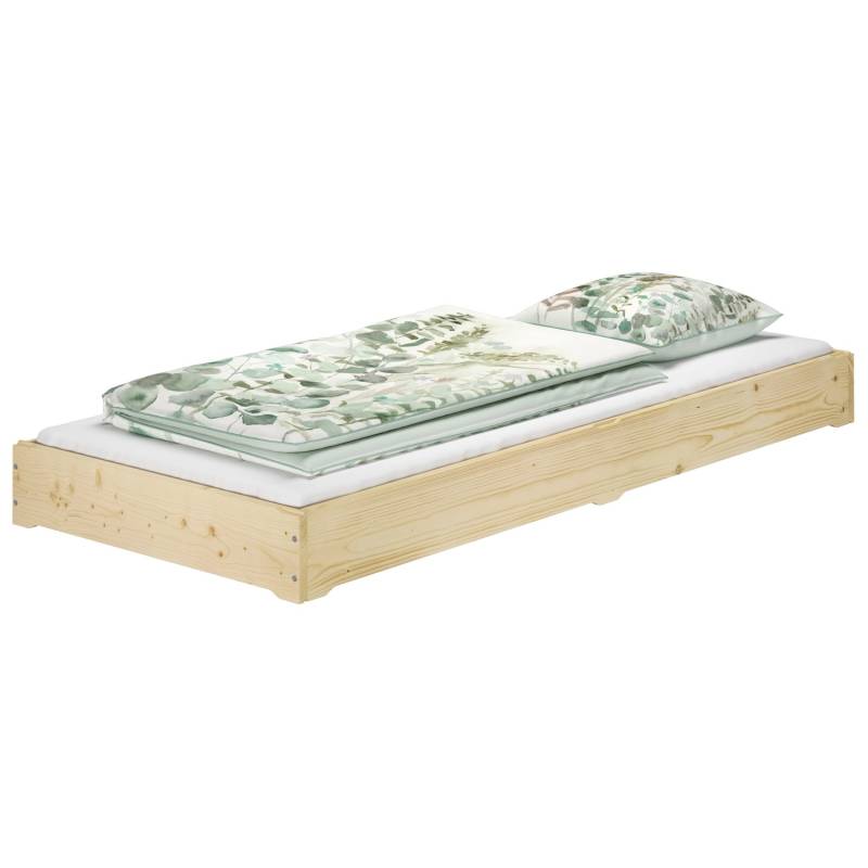 Erst-Holz Stapelbett Funktionsbett Massivholzbett Fichte Geölt 100 x 200 Rollrost inkl. von Erst-Holz