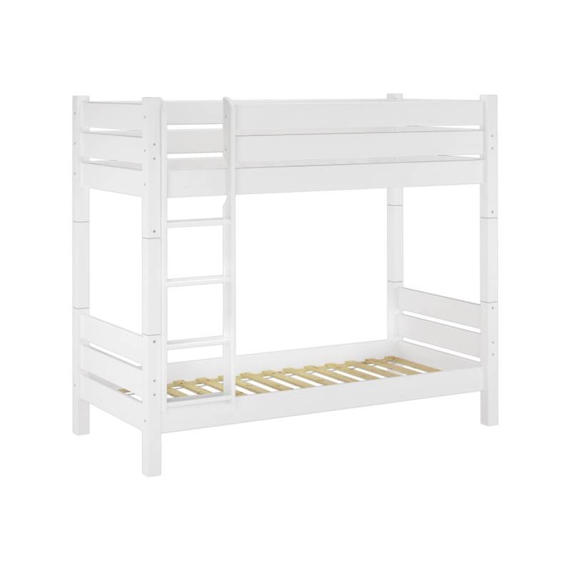 Erst-Holz Teilbares Etagenbett 80 x 220 Kiefer Weiß Extra Stabil für Erwachsene Modell 16 ohne Zubehör von Erst-Holz