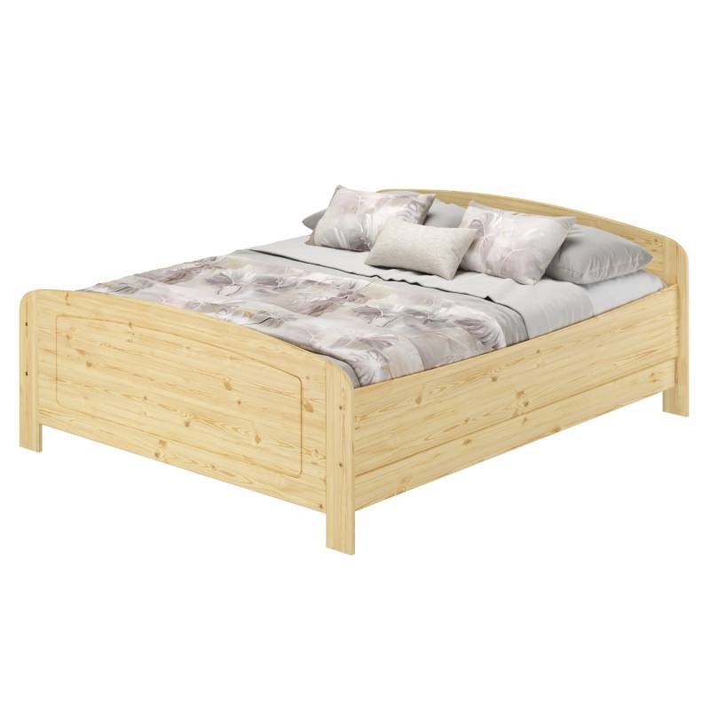 Erst-Holz Überlanges Doppelbett 200 x 220 Extra Hoch Echtholzbett Kiefer Massiv Modell 44 Rollrost inkl. von Erst-Holz