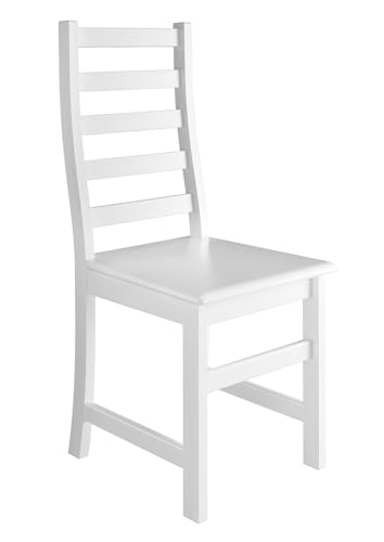 Erst-Holz Weißer Stuhl Eris Küchenstuhl Massivholzstuhl Esszimmerstuhl 90.71-21 W von Erst-Holz