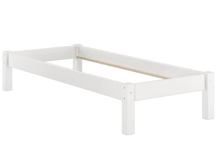 Futonbett Bettrahmen 90 x 200 Kiefer Weiß von Erst-Holz