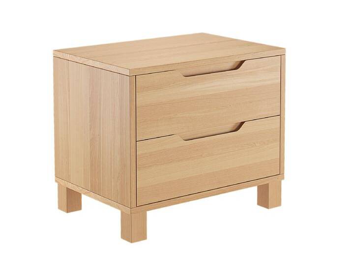 Nachttisch Buche Kubus-Form Bettkommode Nachtschrank mit Schublade von Erst-Holz