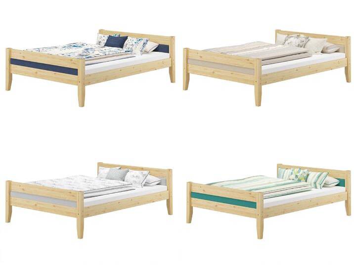 Polsterbett Kiefer Doppelbett 140 x 200 Polsterfarbe Wählbar von Erst-Holz