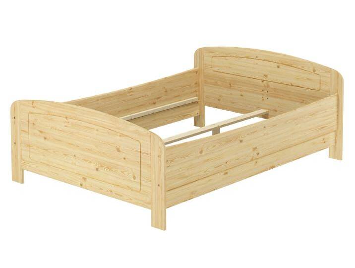 Seniorenbett 140 x 220 Überlänge Extra Hoch Doppelbett Kiefer von Erst-Holz