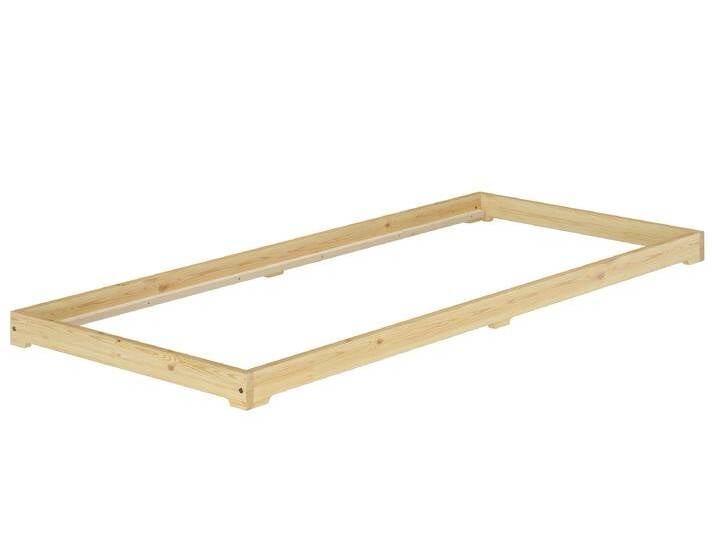 Studentenbett Futon Extra Niedriges Holzbett 80 x 200 cm Kiefer Massiv von Erst-Holz
