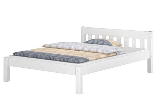 Erst-Holz Weißes Doppelbett 180x200 Massivholzbett Kiefer massiv mit wählbarem Zubehör V-60.38-18W, Ausstattung:ohne Zubehör Erst-Holz Weißes Doppelbett 180x200 Massivholzbett Kiefer massiv mit wählbarem Zubehör V-60.38-18W, Ausstattung:ohne Zubehör von Erst-Holz