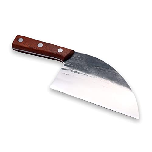 Erste Schmiede Handgeschmiedetes Kochmesser Rosewood, Scharfes Profimesser, Outdoor & Indoor Messer von Erste Schmiede
