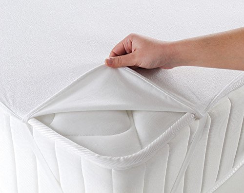 Ertex Matratzenschoner/Matratzenauflage/Matratzenschutz,Wasserdicht,Anti-Milben,Antibakteriell,100% Baumwolle (160x200 cm) von Ertex
