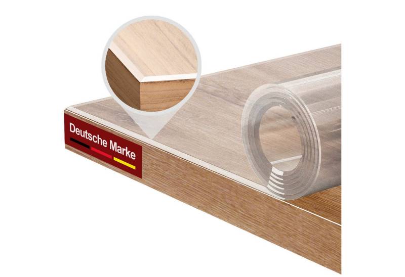 Ertex Tischdecke Tischdecke leicht mattierte Folie 2,2 mm abgeschrägte Kante Tischfolie von Ertex