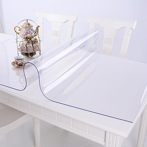Ertex Tischdecke Tischfolie Schutzfolie Tischschutz Folie Transparent 2,5 mm 1A Qualität geeignet für den Kontakt mit Lebensmitteln ( 90 x 160 cm ) von Ertex