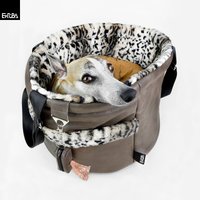 Hundetasche + Körbchen Für Unterwegs, Hundetragetasche Mit Fell, Reisetasche Reisebett Kleine Hunde von ErubaDesign