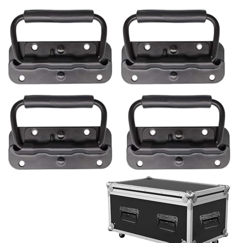 Eruceky 4 Stück Hardware Boxen Griff, Kistengriff Klappbar, für Werkzeugkästen Oder Aufbewahrungsboxen von Eruceky