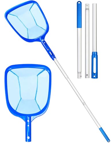 Poolskimmer mit Teleskopstange Pool Kescher Netz Poolreinigung Pool Reinigungsset Laubkescher Feinmaschig Poolkescher Skimmer | Pool Reiniger mit Teleskopische Pole für Reinigung Schwimmbad Whirlpool Poolskimmer mit Teleskopstange Pool Kescher Netz Poolreinigung Pool Reinigungsset Laubkescher Feinmaschig Poolkescher Skimmer | Pool Reiniger mit Teleskopische Pole für Reinigung Schwimmbad Whirlpool von Erwawee