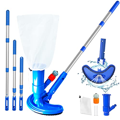 Tragbar Bodensauger mit Teleskopstange Bürste staubsauger, Poolsauger Poolreinigerdüsen Handpoolsouger Vakuum Pool Set | Pool Sauger Pool Reiniger Boden für Reinigung spa Whirlpool Teich Schwimmbad von Erwawee