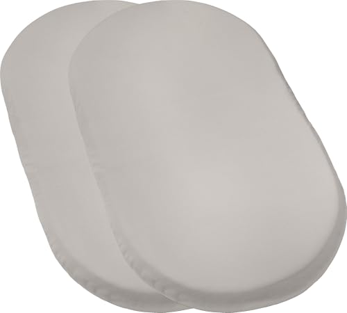 Erwin Müller Baby-Spannbettlaken Murnau 2er-Pack Single-Jersey - Silber Größe 40x70 cm oval - hautfreundlich, atmungsaktiv, bügelfrei, strapazierstark von Erwin Müller