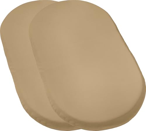 Erwin Müller Baby-Spannbettlaken Murnau 2er-Pack Single-Jersey - beige Größe 40x70 cm oval - hautfreundlich, atmungsaktiv, bügelfrei, strapazierstark von Erwin Müller