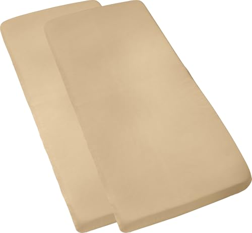 Erwin Müller Baby-Spannbettlaken Murnau 2er-Pack Single-Jersey - beige Größe 40x90 cm - hautfreundlich, atmungsaktiv, bügelfrei, strapazierstark Erwin Müller Baby-Spannbettlaken Murnau 2er-Pack Single-Jersey - beige Größe 40x90 cm - hautfreundlich, atmungsaktiv, bügelfrei, strapazierstark von Erwin Müller