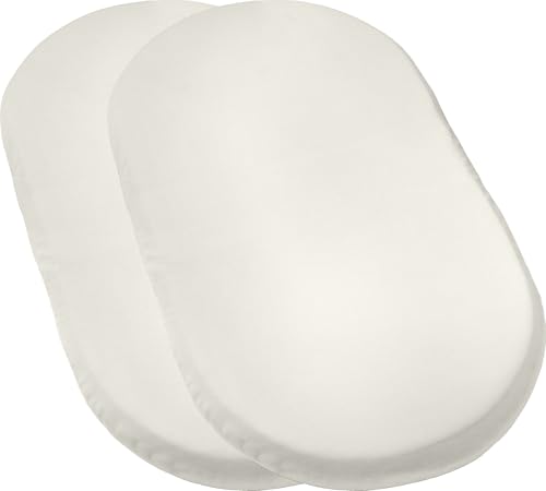 Erwin Müller Baby-Spannbettlaken Murnau 2er-Pack Single-Jersey - weiß Größe 40x70 cm oval - hautfreundlich, atmungsaktiv, bügelfrei, strapazierstark von Erwin Müller