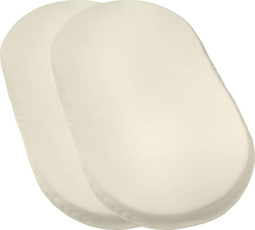 Erwin Müller Baby-Spannbettlaken Murnau 2er-Pack Single-Jersey - wollweiß Größe 40x70 cm oval - hautfreundlich, atmungsaktiv, bügelfrei, strapazierstark von Erwin Müller