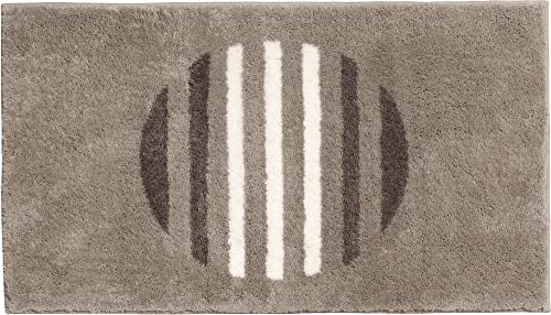 Erwin Müller Badematte, Badteppich, Badvorleger Streifen Matala - rutschhemmend, angenehmer Hochflor, für Fußbodenheizung geeignet - Taupe Größe 60x100 cm Erwin Müller Badematte, Badteppich, Badvorleger Streifen Matala - rutschhemmend, angenehmer Hochflor, für Fußbodenheizung geeignet - Taupe Größe 60x100 cm von Erwin Müller