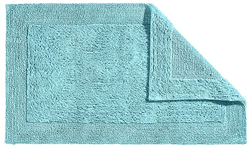 Erwin Müller Badematte, Badteppich Uni Serie Stuttgart türkis Größe 50x80 cm - extra dick, hohe Saugfähigkeit, 100% Baumwolle von Erwin Müller