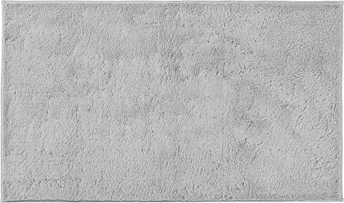 Erwin Müller Badematte, Badteppich Uni ULM - Baumwolle, kuschelig, rutschhemmend, für Fußbodenheizung geeignet - hellgrau Größe 70x120 cm von Erwin Müller