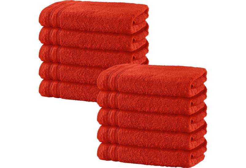 Erwin Müller Badetuch Badetuch "Heidelberg" 10er-Pack, Frottier, Walk-Frottier Uni von Erwin Müller