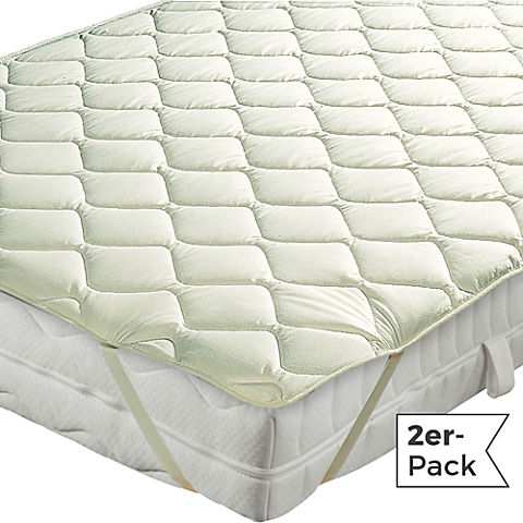 Erwin Müller kochfeste Baumwoll Matratzenauflage Bautzen im 2er-Pack von Erwin Müller