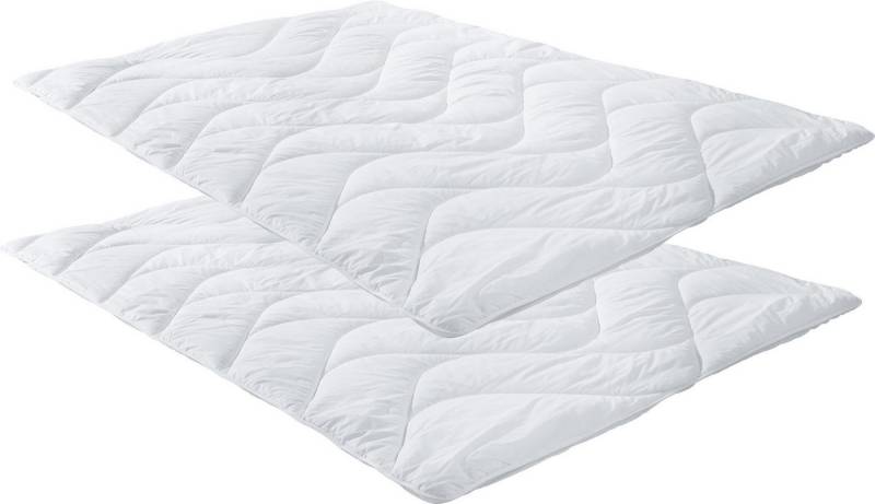 Erwin Müller Bett-Set Steppbett "Lech" 2er-Pack, Faserfüllung Uni von Erwin Müller