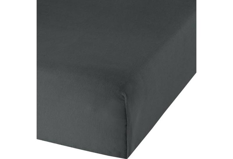 Erwin Müller Bettlaken Bettlaken "Deggendorf", Jersey, (1 Stück), Halbleinen Uni von Erwin Müller