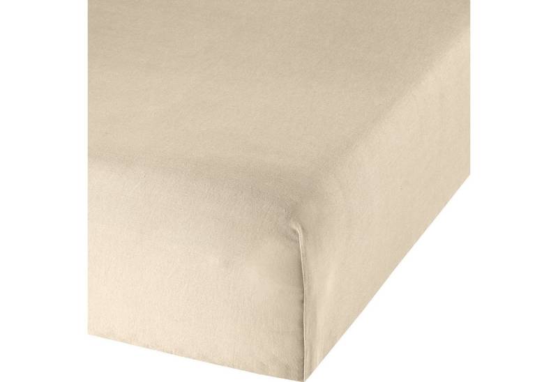 Erwin Müller Bettlaken Bettlaken "Deggendorf", Jersey, (1 Stück), Halbleinen Uni von Erwin Müller