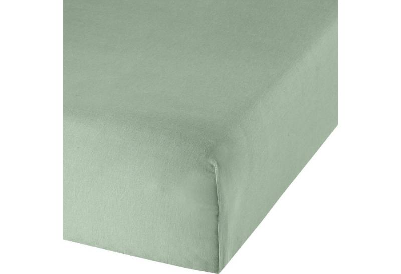 Erwin Müller Bettlaken Bettlaken "Deggendorf", Jersey, (1 Stück), Halbleinen Uni von Erwin Müller