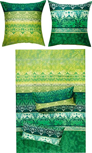 Erwin Müller Bettwäsche, Bettgarnitur, Bettbezug, Wende-Kissenbezug Mako-Satin orientalisch, grün Größe 40x80 cm / 135x220 cm - temperaturausgleichend, mit Reißverschluss Erwin Müller Bettwäsche, Bettgarnitur, Bettbezug, Wende-Kissenbezug Mako-Satin orientalisch, grün Größe 40x80 cm / 135x220 cm - temperaturausgleichend, mit Reißverschluss von Erwin Müller