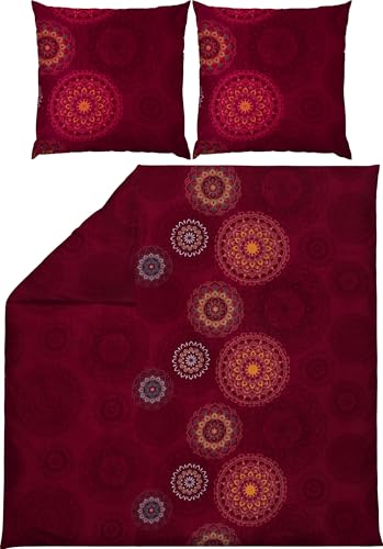 Erwin Müller Bettwäsche, Bettgarnitur Flanell - Mandala - mollig warm, temperaturregulierend, mit praktischem Reißverschluss - Bordeaux Größe 80x80 cm / 240x220 cm Erwin Müller Bettwäsche, Bettgarnitur Flanell - Mandala - mollig warm, temperaturregulierend, mit praktischem Reißverschluss - Bordeaux Größe 80x80 cm / 240x220 cm von Erwin Müller