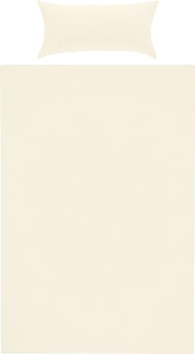 Erwin Müller Bettwäsche, Bettgarnitur Uni Nördlingen - flauschig angeraute Oberfläche für kalte Nächte, temperaturregulierend, mit Reißverschluss - wollweiß Größe 135x200 cm (40x80 cm) von Erwin Müller