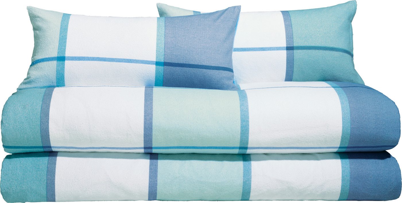 Erwin Müller Bettwäsche Bettwäsche Sparpaket 4-tlg., Frottier, Weichfrottier Karo Erwin Müller Bettwäsche Bettwäsche Sparpaket 4-tlg., Frottier, Weichfrottier Karo von Erwin Müller