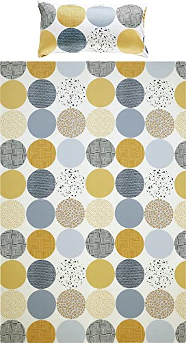 Erwin Müller Bettwäsche Mako-Satin Ocker-Silber-weiß Größe 1x 135x200 cm + 1x 40x80 cm von Erwin Müller