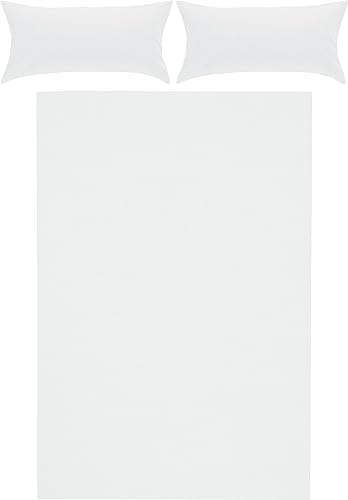 Erwin Müller Bettwäsche, Bettgarnitur Uni Nördlingen weiß Größe 40x80 cm / 200x200 cm - flauschig angeraute Oberfläche für kalte Nächte, temperaturregulierend, mit Reißverschluss von Erwin Müller