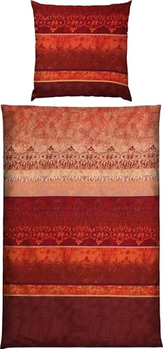 Erwin Müller Bettwäsche Single-Jersey rot Größe 1x 135x220 cm + 1x 80x80 cm von Erwin Müller