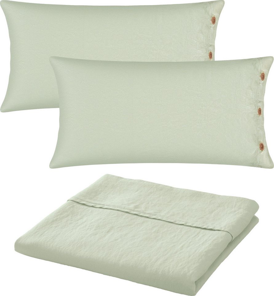 Erwin Müller Bettwäsche Sommer-Set "Deggendorf" 3-teilig, Leinen, Halbleinen Uni Erwin Müller Bettwäsche Sommer-Set "Deggendorf" 3-teilig, Leinen, Halbleinen Uni von Erwin Müller