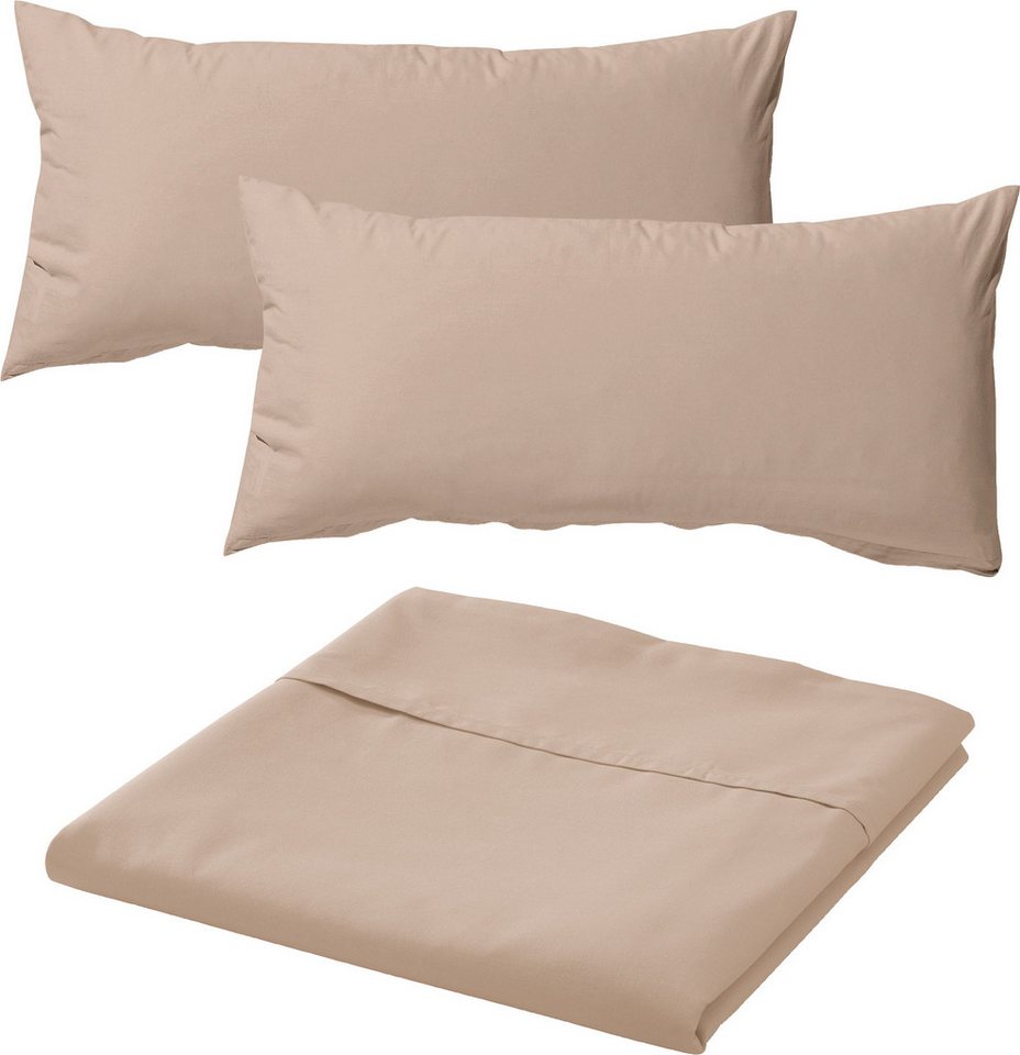 Erwin Müller Bettwäsche Sommer-Set "Würzburg" 3-tlg., Renforcé, Uni von Erwin Müller