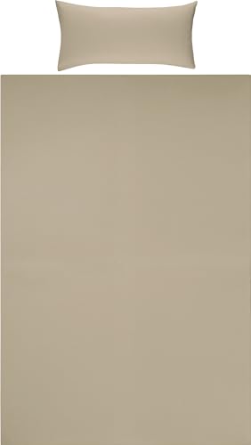 Erwin Müller Bettwäsche Traunstein Single-Jersey Taupe Größe 155x220 cm (40x80 cm) von Erwin Müller